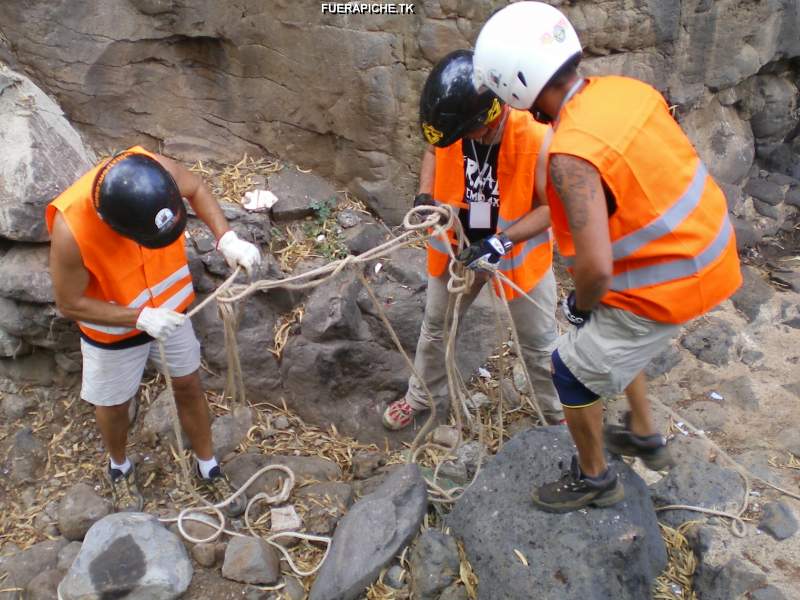 cable de plasma del winch enredado con el crono en marcha